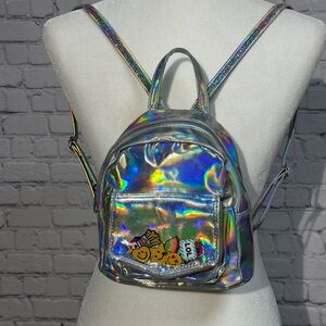 Place Silver Reflective Backpack with Adjustable Straps